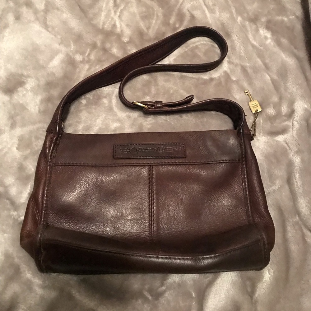 Vintage leather fossil bag